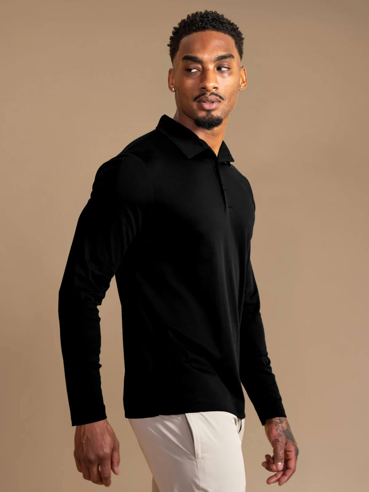 Lux Longsleeve Polo - Mixed 3 Pack - Black