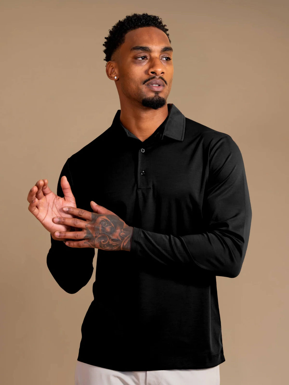 Lux Longsleeve Polo - Mixed 3 Pack - Black